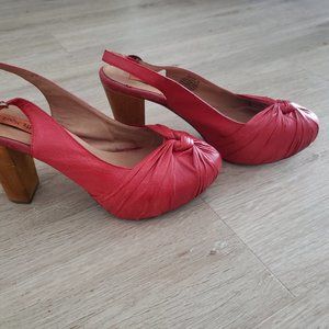 Miz Mooz Red Leather Platforms - Size 9 (40)